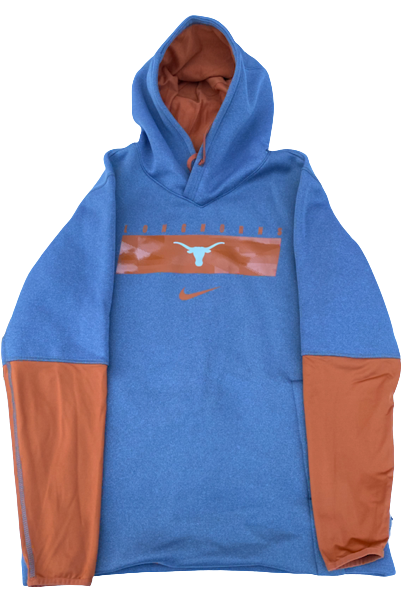 Jase Febres Texas Basketball Team Issued Travel Hoodie (Size L)
