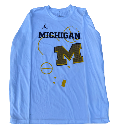 Priscilla Smeenge Michigan Basketball Team Issued Long Sleeve Workout Shirt (Size M)