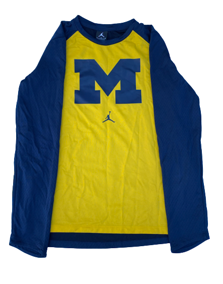 Priscilla Smeenge Michigan Basketball Team Exclusive Pre-Game Shooting Shirt (Size Women&