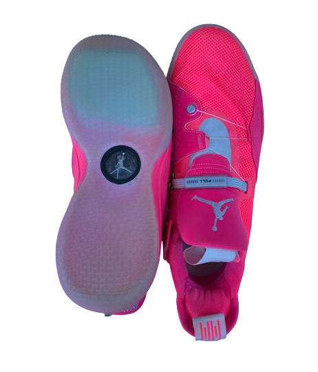 Priscilla Smeenge Michigan Basketball Exclusive Breast Cancer Awareness Jordan 33 Shoes (Size Men&