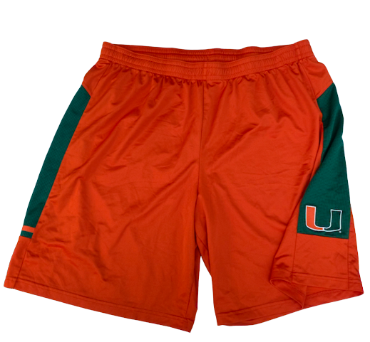 Nysier Brooks Miami Basketball Team Issued Workout Shorts (Size 2XL)