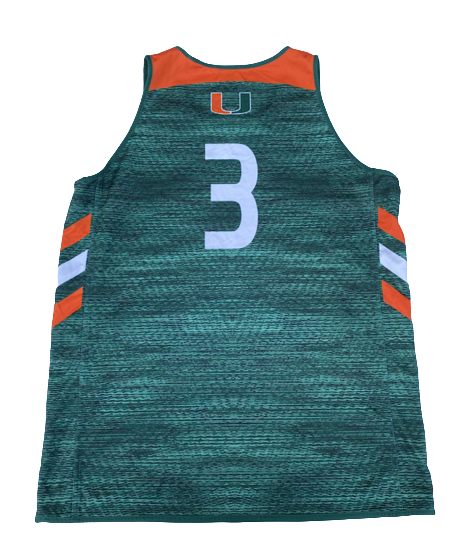 Nysier Brooks Miami Basketball Team Exclusive Reversible Practice Jersey (Size 2XL)