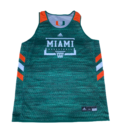 Nysier Brooks Miami Basketball Team Exclusive Reversible Practice Jersey (Size 2XL)