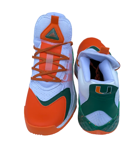 Nysier Brooks Miami Basketball Player Exclusive Shoes (Size 16)
