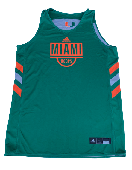 Nysier Brooks Miami Basketball Team Exclusive Reversible Practice Jersey (Size XL)