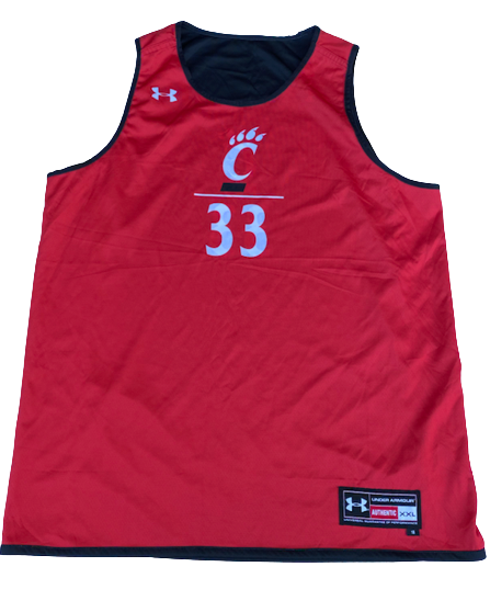 Nysier Brooks Cincinnati Basketball Team Exclusive Reversible Practice Jersey (Size 2XL)