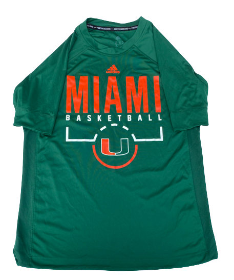Nysier Brooks Miami Basketball Team Issued Workout Shirt (Size XLT)