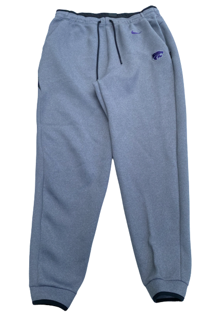 Mike McGuirl Kansas State Basketball Team Issued Travel Sweatpants (Size XLT)