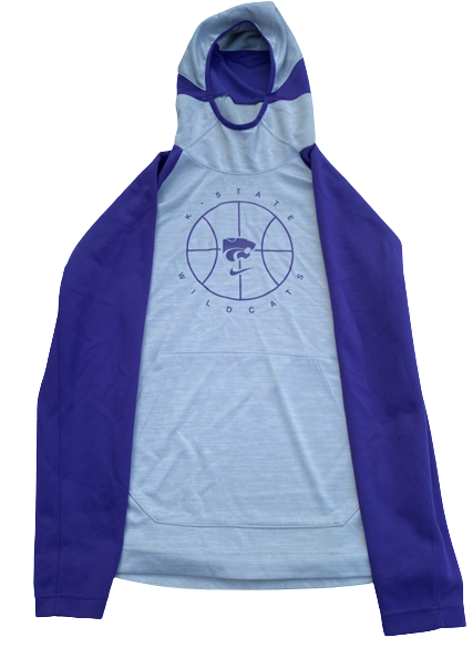Mike McGuirl Kansas State Basketball Team Issued Travel Sweatshirt (Size LT)