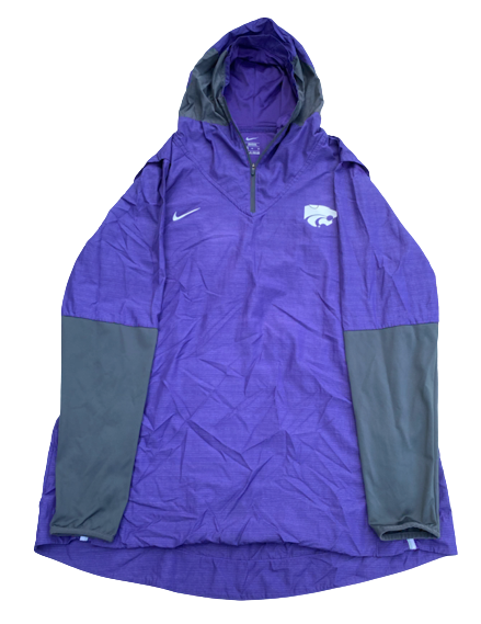 Mike McGuirl Kansas State Basketball Team Issued Windbreaker Jacket (Size XLT)