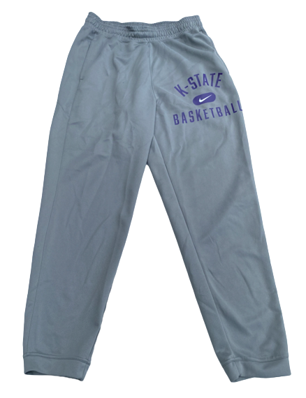 Mike McGuirl Kansas State Basketball Team Issued Travel Sweatpants (Size LT)