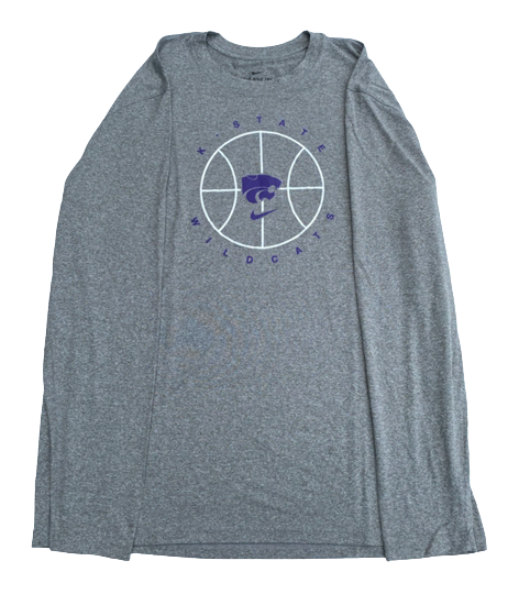 Mike McGuirl Kansas State Basketball Team Issued Long Sleeve Workout Shirt (Size XL) - New with Tags