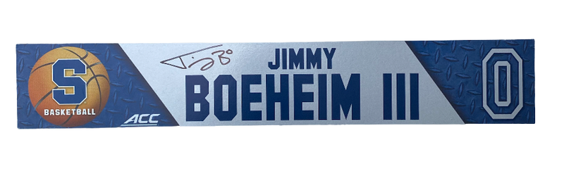 Jimmy Boeheim Syracuse Basketball Signed Locker Rome Name Plate