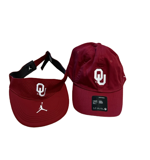 Kur Kuath Oklahoma Basketball Team Issued Jordan Hat & Visor