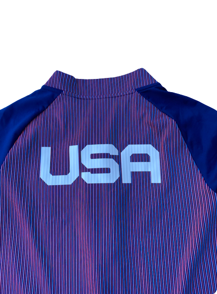 Kendall Ellis USA Track & Field Team Issued Quarter-Zip Pullover (Size Women&