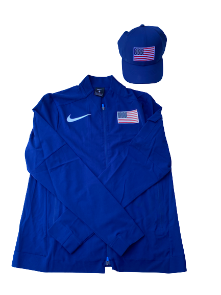 Kendall Ellis USA Track & Field Team Issued Jacket & Hat Set (Size Women&