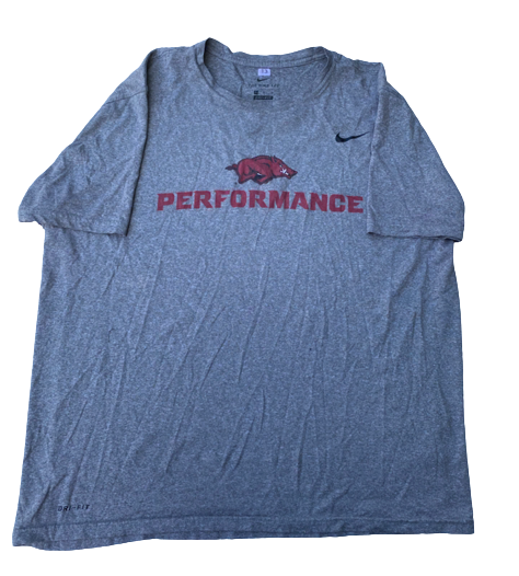 Emeka Obukwelu Arkansas Basketball Team Exclusive "Performance" Workout Shirt (Size XL)