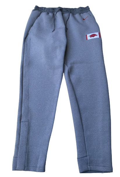 Emeka Obukwelu Arkansas Basketball Team Exclusive Travel Sweatpants with Magnetic Bottoms (Size XLT)