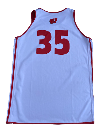 Nate Reuvers Wisconsin Basketball Team Exclusive Reversible Practice Jersey (Size XL)