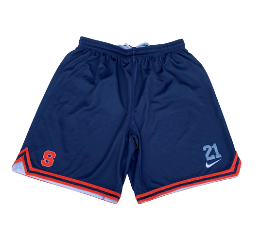 Cole Swider Syracuse Basketball Team Exclusive Practice Shorts with Number (Size XL)