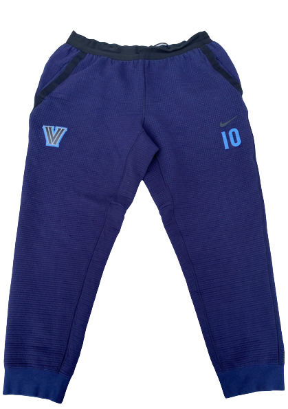 Cole Swider Villanova Basketball Team Exclusive PREMIUM Travel Sweatpants with Number (Size XL)