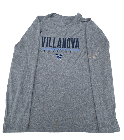 Cole Swider Villanova Basketball Team Issued Long Sleeve Workout Shirt (Size XL)