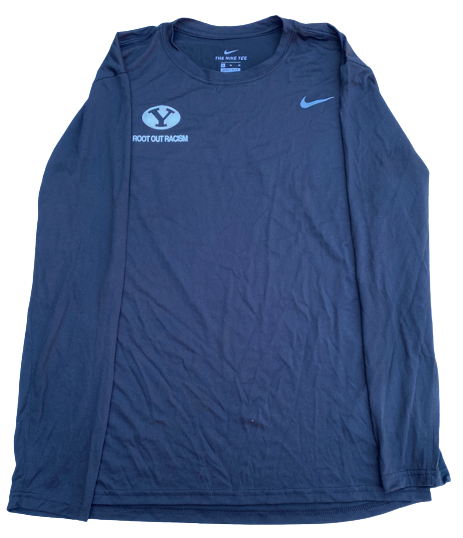 Yoeli Childs BYU Basketball Team Exclusive "ROOT OUT RACISM" Long Sleeve Shirt (Size XL)