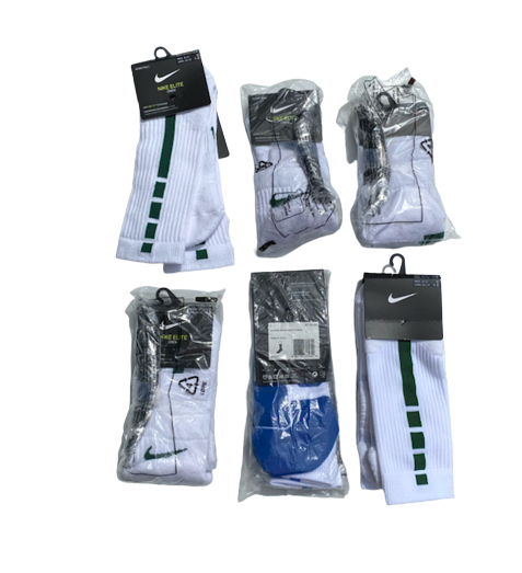 Avery Skinner Baylor Volleyball Team Issued Set of (6) Nike Elite Socks - New with Tags