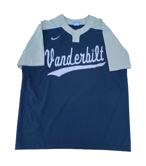 Matt McGarry Vanderbilt Baseball Team Exclusive Batting Practice Pullover with Number (Size XL)