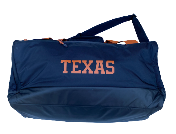 Tristan Stevens Texas Baseball Team Exclusive Travel Duffel Bag with Player Tag