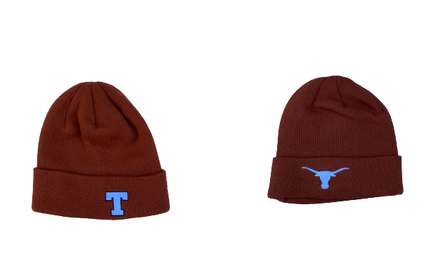 Tristan Stevens Texas Baseball Team Issued Set of (2) Beanie Hats