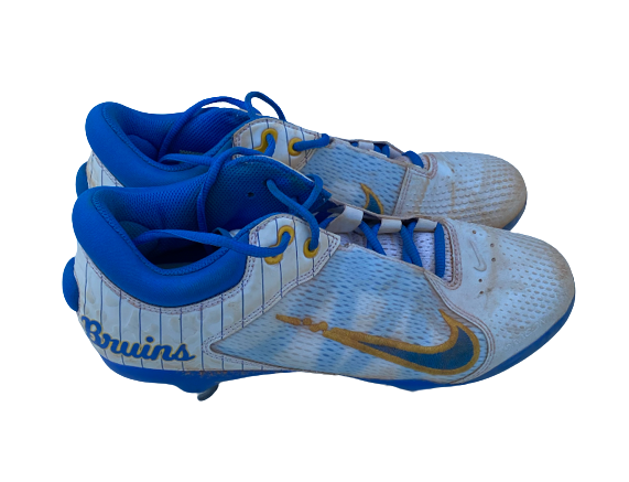 Delanie Wisz UCLA Softball SIGNED GAME WORN Cleats (Size 9)