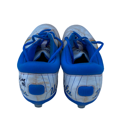 Delanie Wisz UCLA Softball SIGNED GAME WORN Cleats (Size 9)