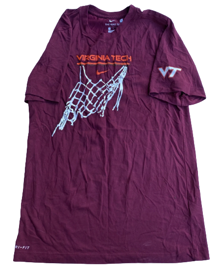 Aisha Sheppard Virginia Tech Basketball Team Issued Workout Shirt (Size S)
