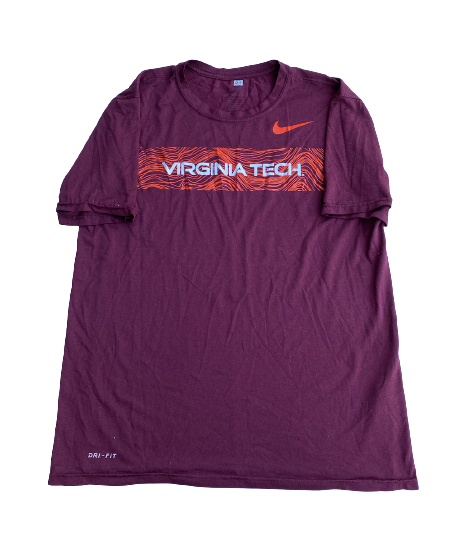 Aisha Sheppard Virginia Tech Basketball Team Issued Workout Shirt (Size M)