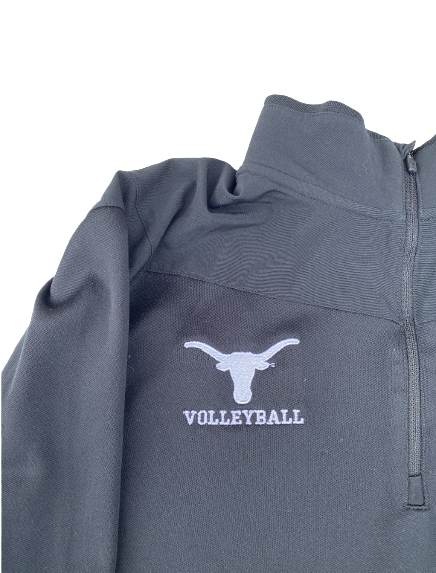 Cat McCoy Texas Volleyball Team Issued Quarter-Zip Pullover (Size L)