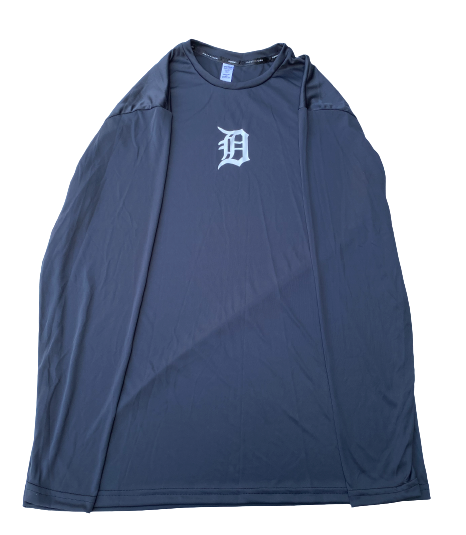 J.T. Perez Detroit Tigers Team Issued Long Sleeve Workout Shirt (Size XL)