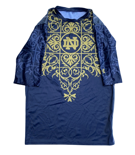 Scott Daly Notre Dame Football Team Exclusive Compression Workout Shirt (Size XL)