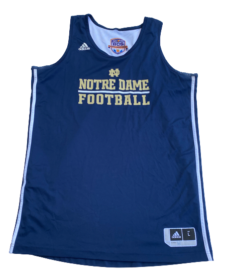 Scott Daly Notre Dame Football Team Exclusive 2013 National Championship Reversible Tank (Size L)