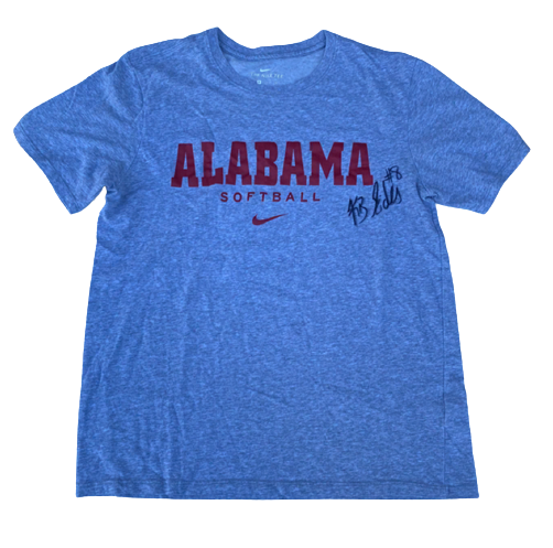 KB Sides Alabama Softball Team Exclusive SIGNED Practice Shirt (Size M)