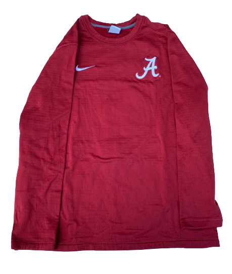 KB Sides Alabama Softball Team Issued Waffle-Style Crewneck Pullover (Size L)