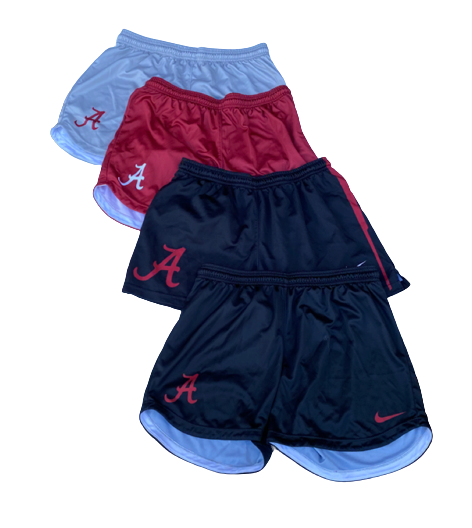 KB Sides Alabama Softball Team Issued Set of (4) Workout Shorts (Size Women&