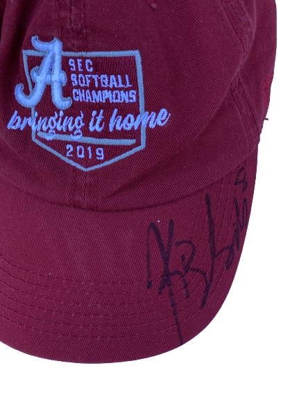 KB Sides Alabama Softball SIGNED 2019 SEC Champions Hat