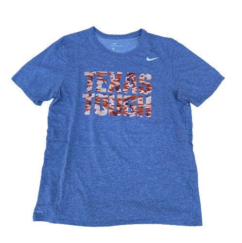 Ashley Shook Texas Volleyball Team Issued "TEXAS TOUGH" Workout Shirt (Size M)