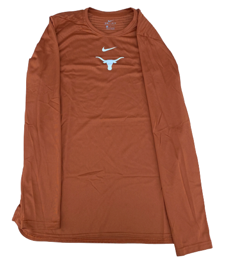Ashley Shook Texas Volleyball Team Issued Long Sleeve Workout Shirt (Size M)