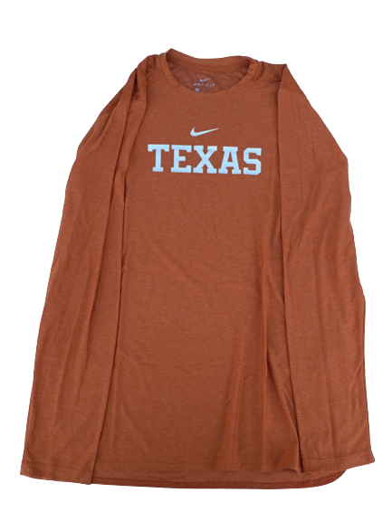 Ashley Shook Texas Volleyball Team Issued Long Sleeve Workout Shirt (Size M)