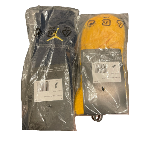 Justin Lewis Marquette Basketball Team Issued Set of (2) Jordan Socks - New with Tags