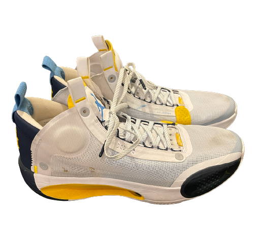 Justin Lewis Marquette Basketball 2021-2022 GAME WORN Shoes (Size 14)