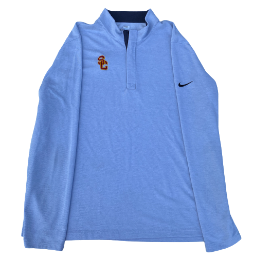 Erik Krommenhoek USC Football Team Issued Quarter-Zip Pullover (Size XL)