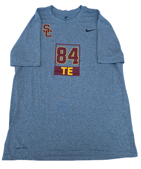 Erik Krommenhoek USC Football Player Exclusive "PRO DAY" Workout Shirt (Size XL)